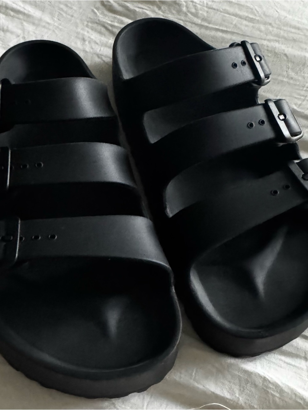 Papillio Black 3-Triple-Strap Sandals Birkenstock 39 Women’s 8 8.5 - Picture 2 of 5